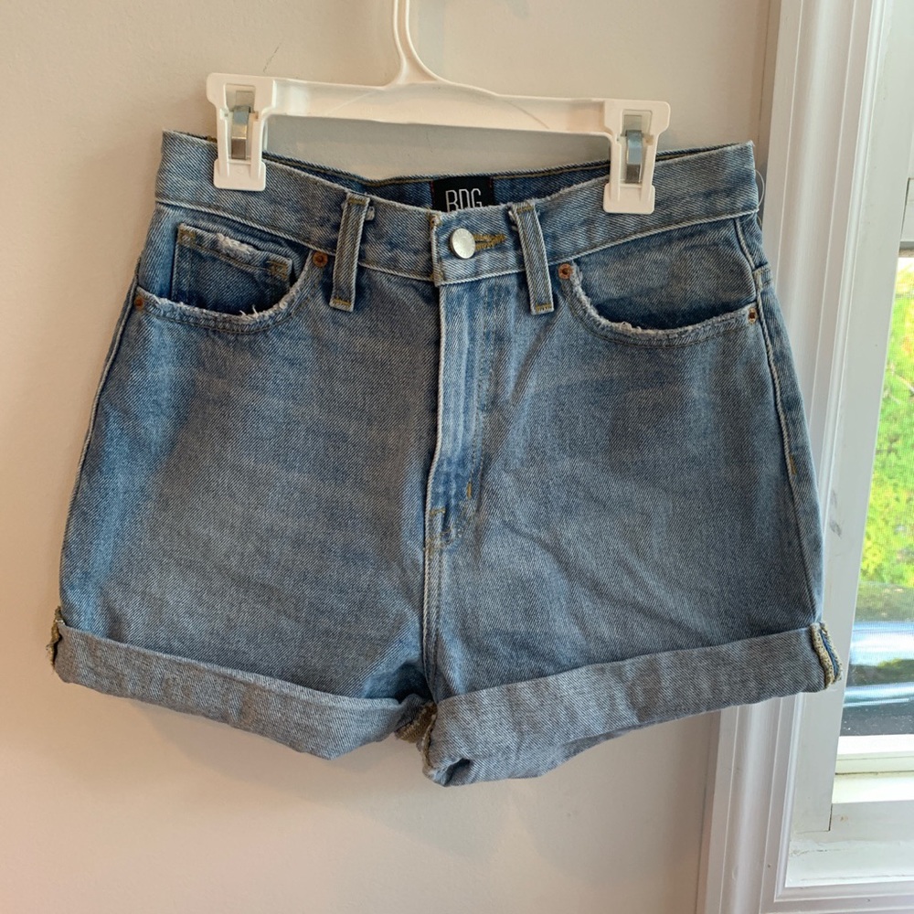 BDG High Waisted Denim Mom Shorts